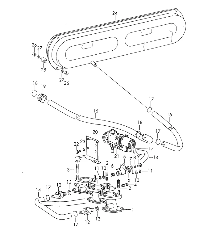 Clutch Vacuum Control Hose for Porsche 911 (1967-72) Sportomatic Transmission - Image 3