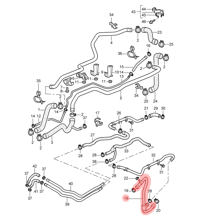 Coolant Hose for Porsche 911 (996) - Image 3