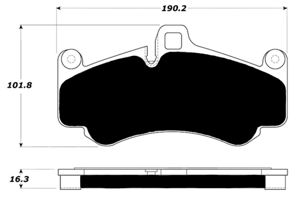 Porterfield R4-S Front Brake Pads for Porsche 997 Turbo - Image 2