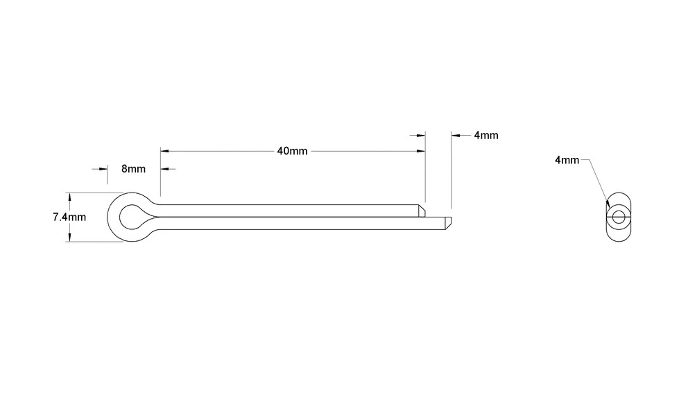 Cotter Pin for Porsche Rear Axle Nut (4 X 40 mm) - Image 2