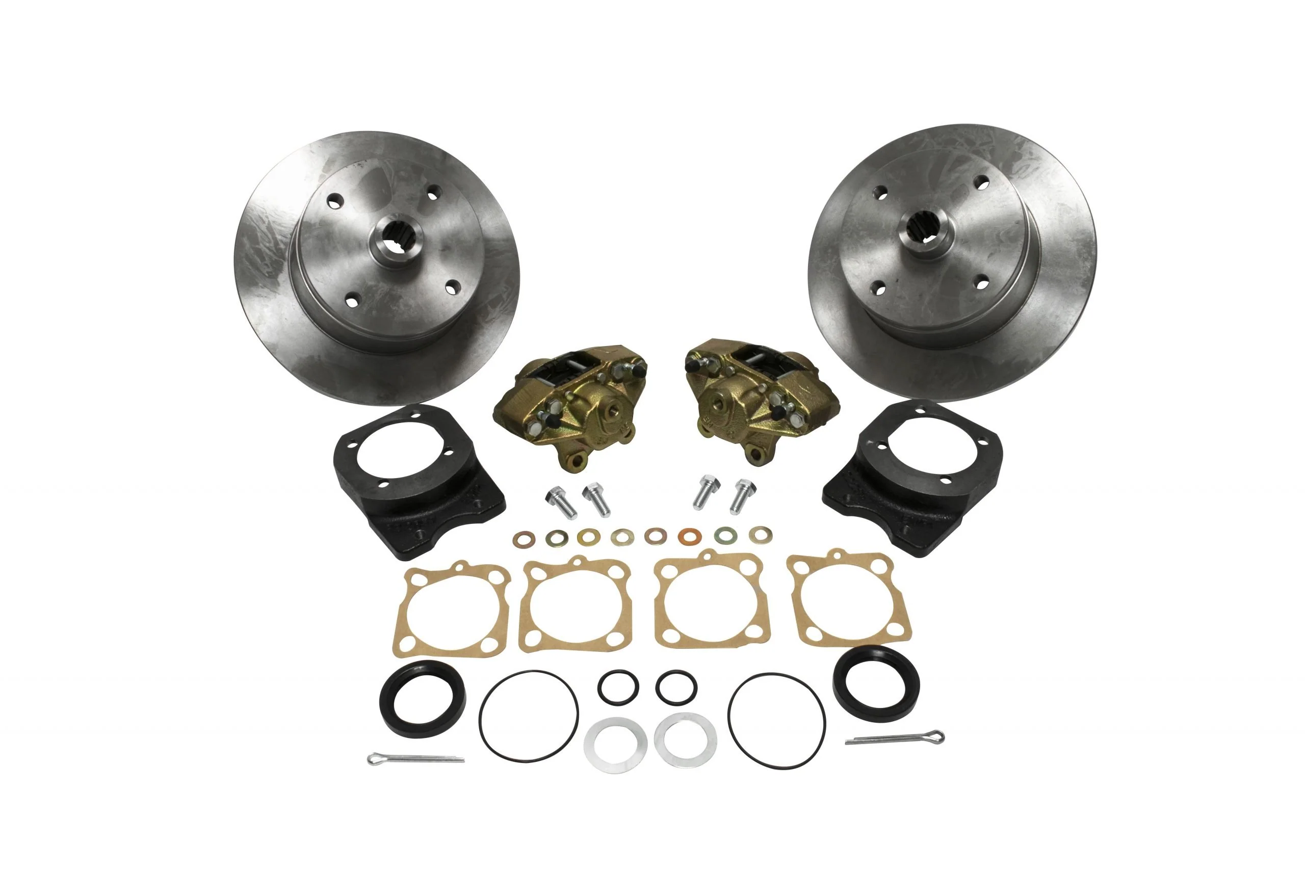Deluxe Rear Disc Brake Kit, 4x130 with 14x1.5mm threads I.R.S. 1968 & later & Swing Axle 68