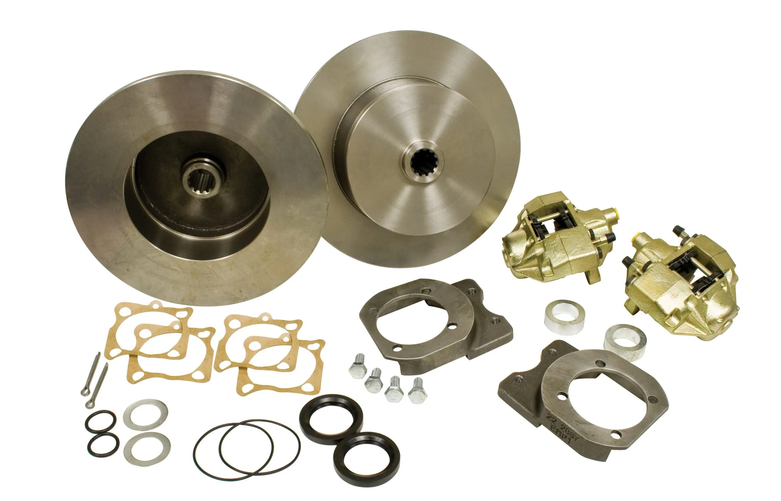 Deluxe Rear Disc Brake Kit, Blank (not drilled) I.R.S. 68 & later & Swing Axle 68, Cast Brackets