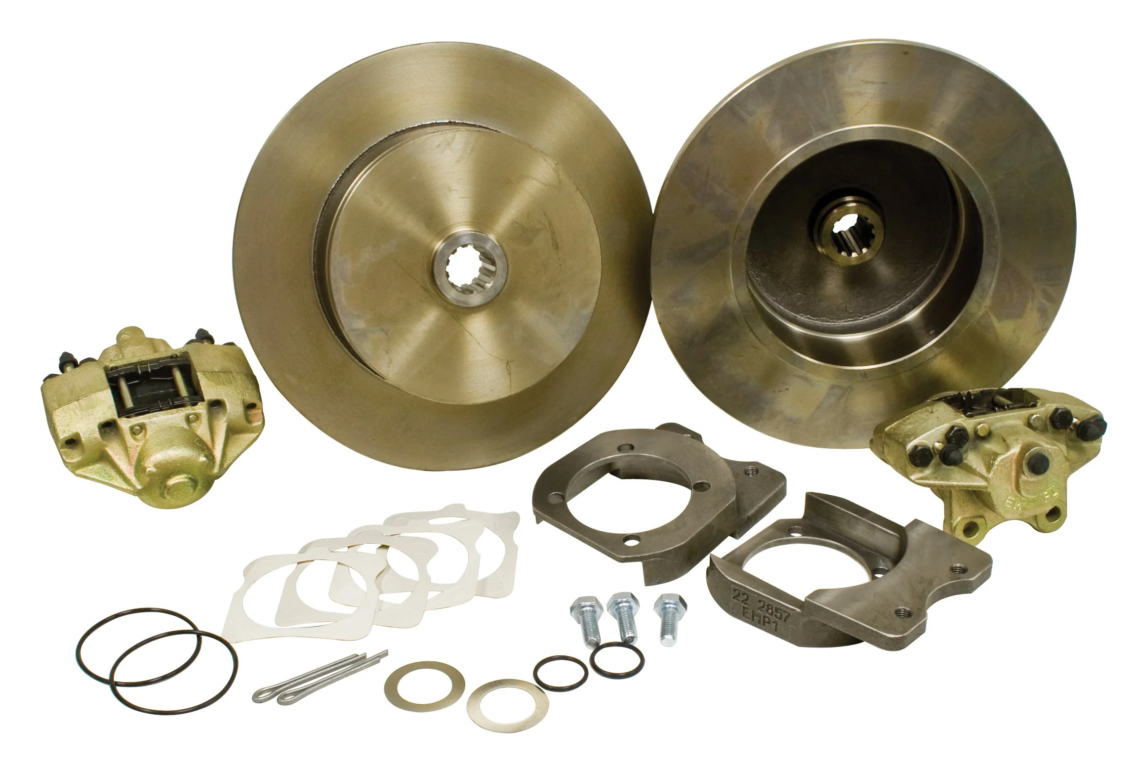 Deluxe Rear Disc Brake Kit, Blank (not drilled) Swing Axle, 58-67, Cast Brackets