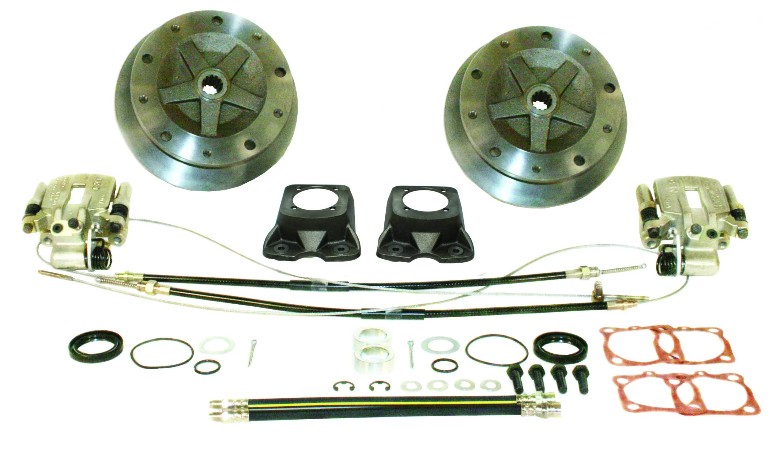 Deluxe Wide Rear Disc Brake Kit with E-Brake, 5 x 205, I.R.S. 68-72, S/Axle 1968