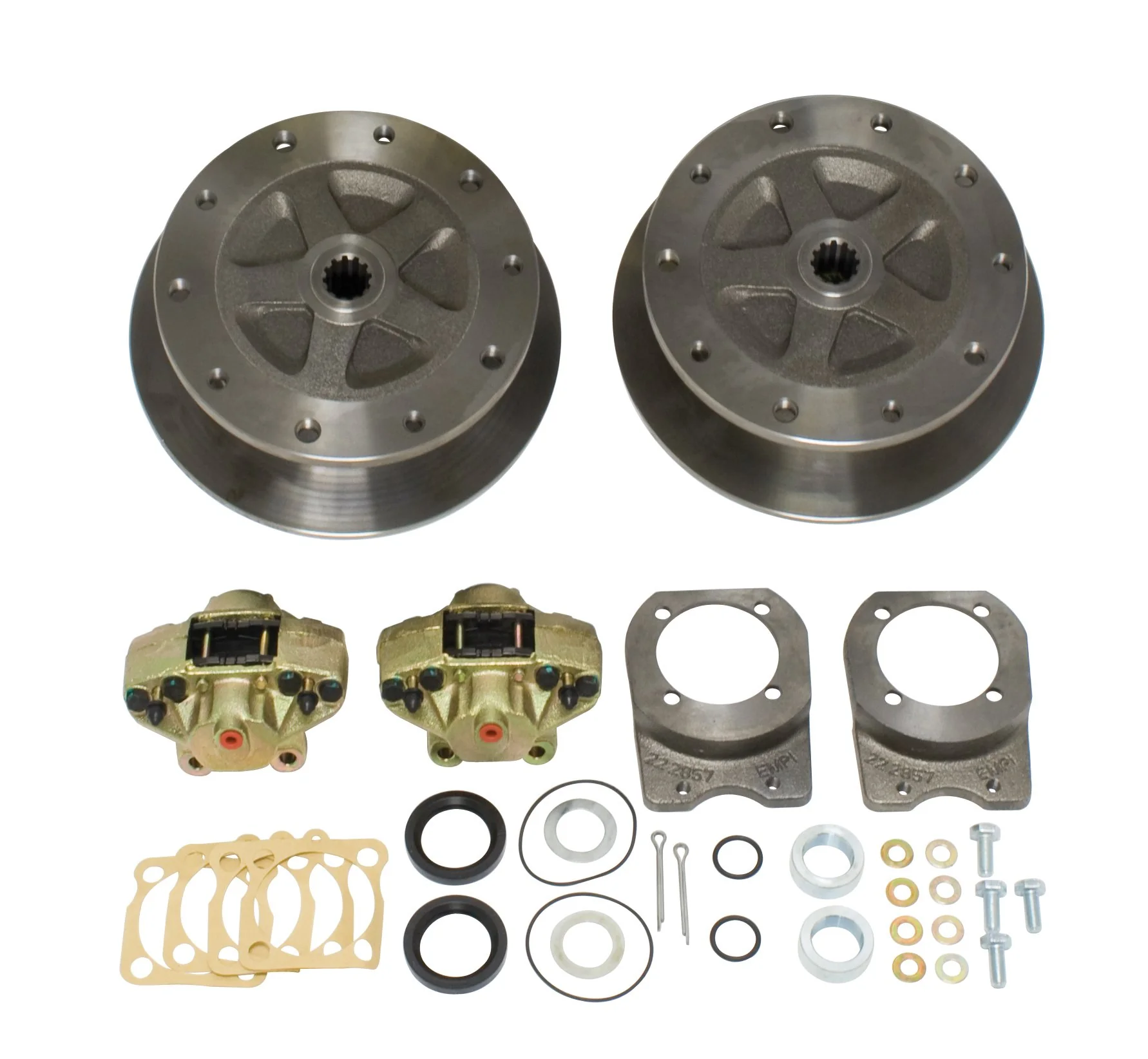 Deluxe Wide Rear Disc Brake Kit without E-Brake, 5/205, I.R.S. 68 & Later, Swing Axle 1968