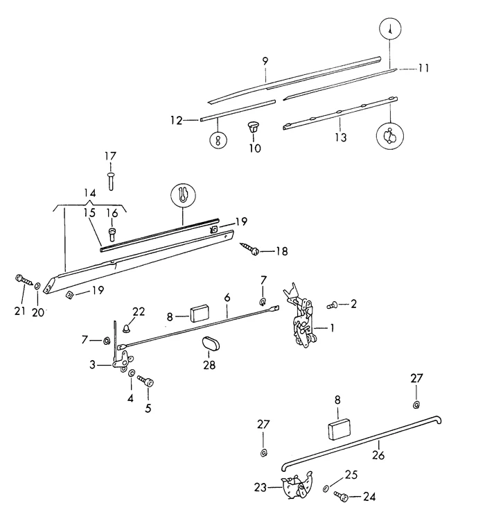 Door Lock Knob Guide for Porsche 911, 912, and 930 (1965-79) - Image 3