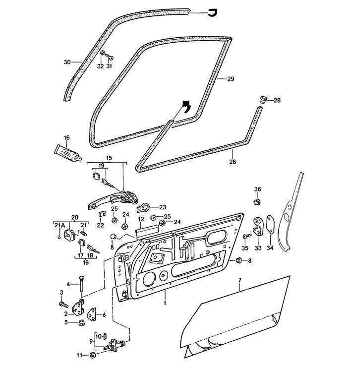 Door Stop for Porsche 911, 912, and 930 (1970-1998) - Image 2