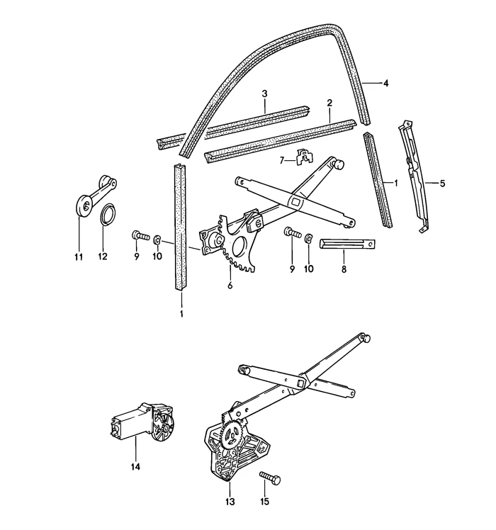 Door Window Belt Weatherstrip for Porsche 924, 944 and 968 - Image 2
