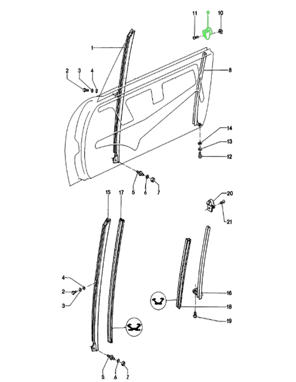 914Rubber Early Door Kit for Porsche 914 (1970-72) - Image 2