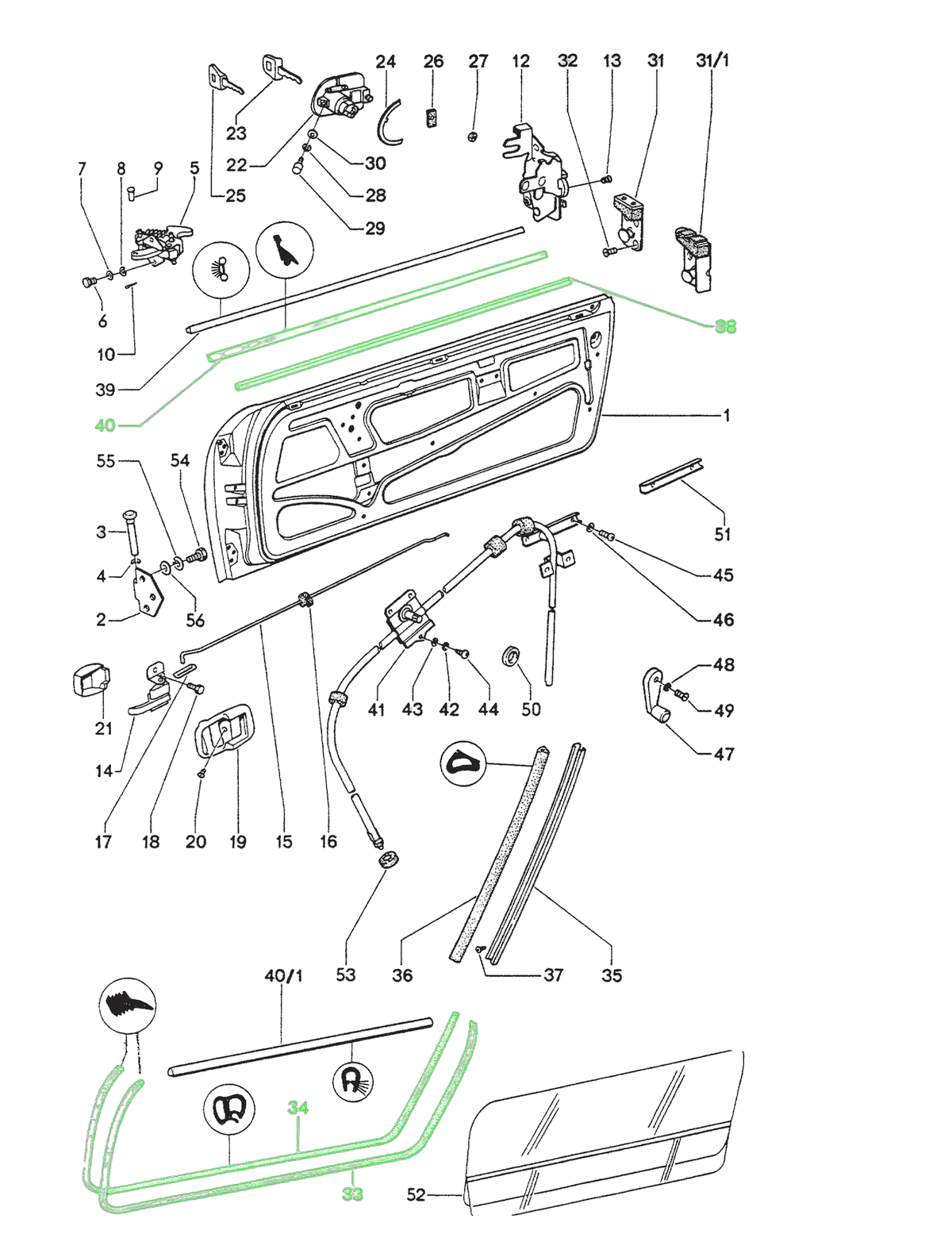 914Rubber Early Door Kit for Porsche 914 (1970-72) - Image 5