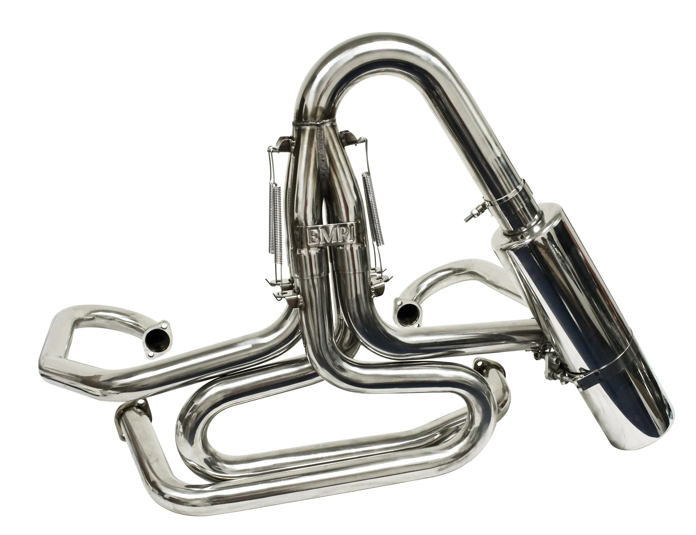 EMPI 1 5/8" Stainless Steel Off-Road Competition Exhaust Systems with Stainless Steel Racing Muffler