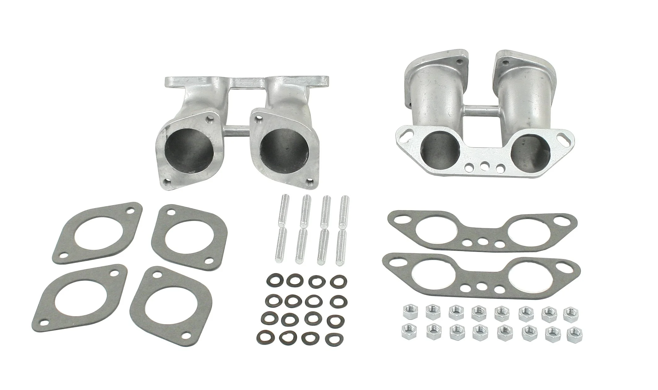 EMPI Dual HPMX or IDF Manifold Kit for 1700-2000cc Type 2/4 & 914 (Ball Burnished Finish)