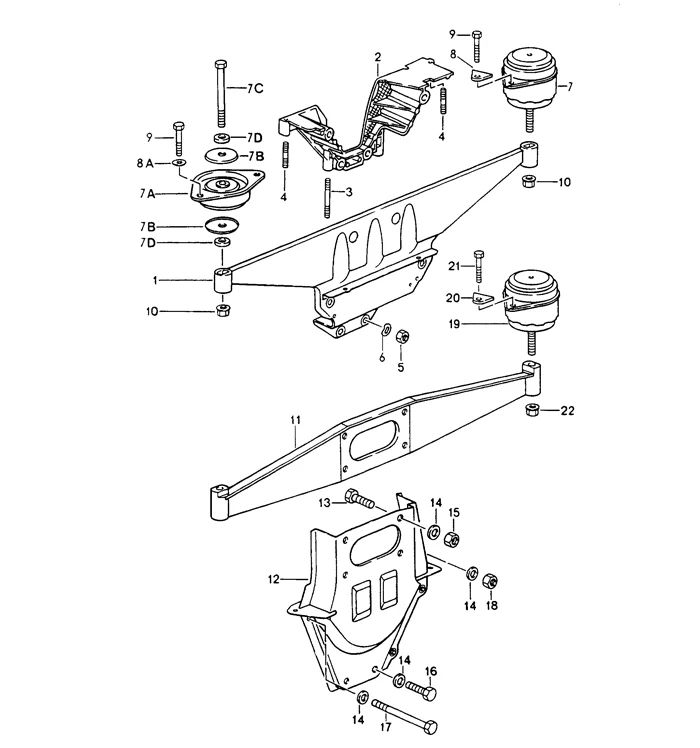 Engine Mount Set for Porsche 911 (964) - Image 2
