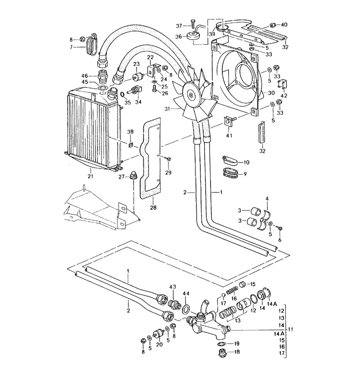 Engine Oil Cooler Fan for Porsche 911 (1989-1998) - Image 2