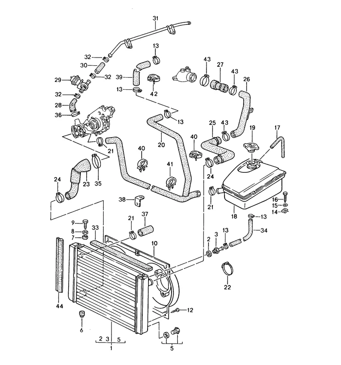 Expansion Tank Hose for Porsche 944 (1985-89) - Image 2