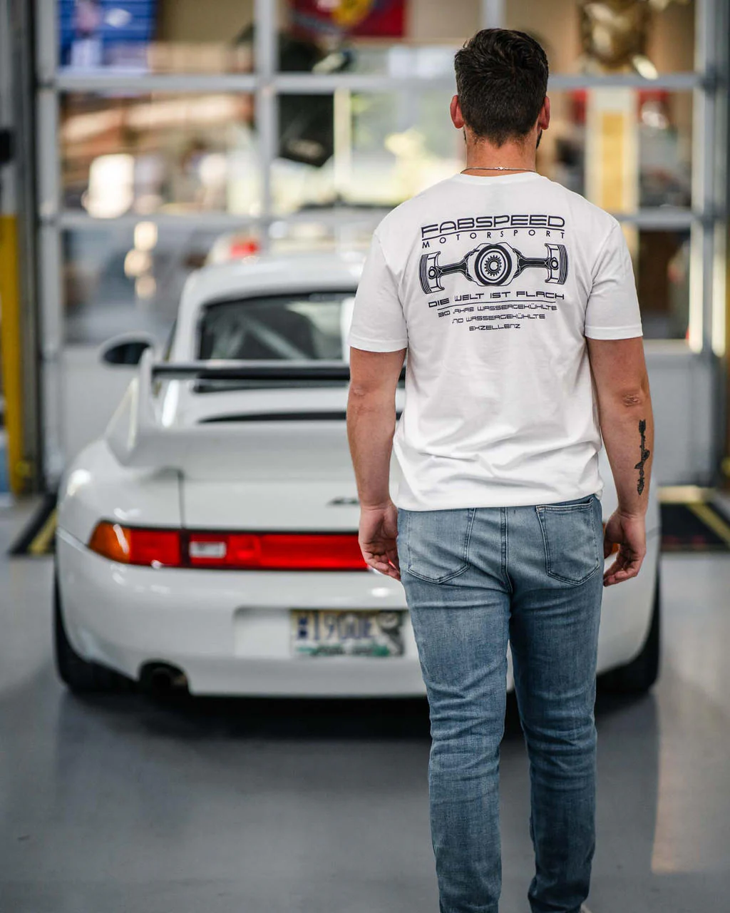 Fabspeed Motorsport The World Is Flat Porsche T-Shirt - Image 4