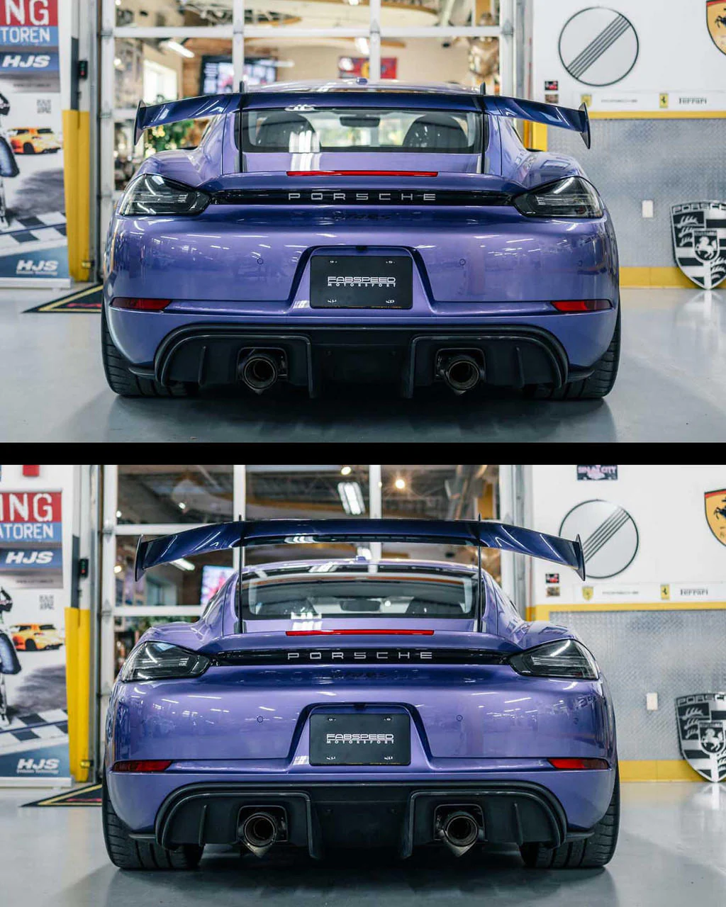 Fabspeed Porsche 718 GT4 RS CUP Car Style Wing Risers (2022+) - Image 14