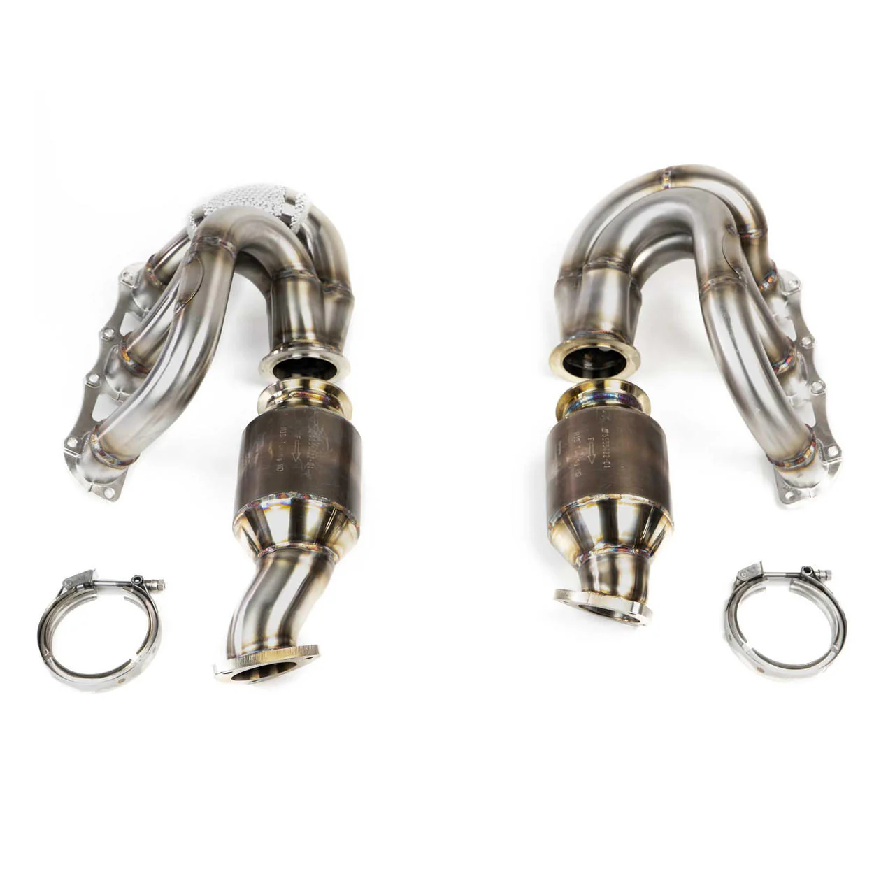 Fabspeed Porsche 981 Cayman GT4 / Boxster Spyder RENNKRAFT® Modular Headers with HJS Catalytic Converters (2015-2016)