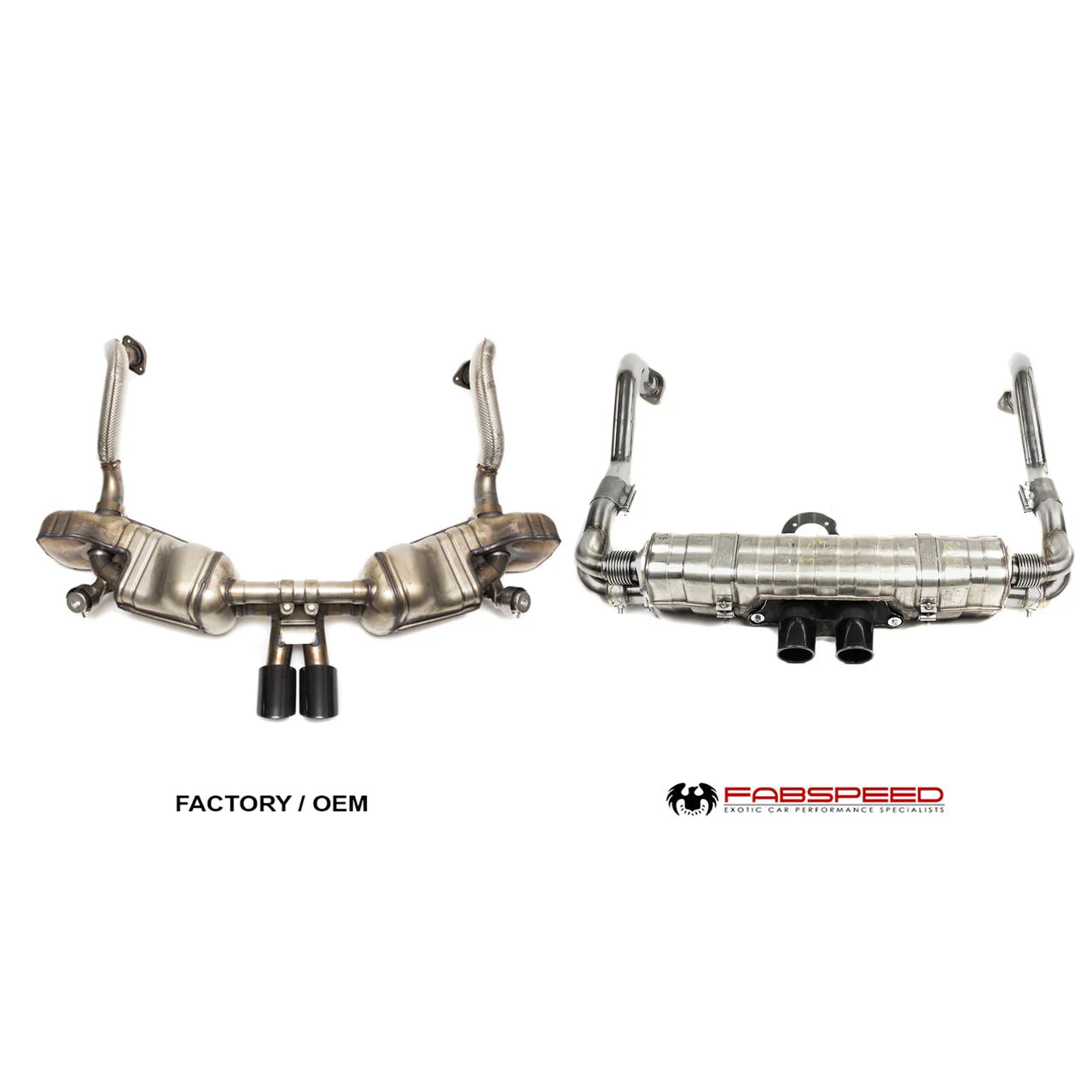 Fabspeed Porsche 981 Cayman GT4 / Spyder Valvetronic GT3 Muffler Conversion Kit - Image 3