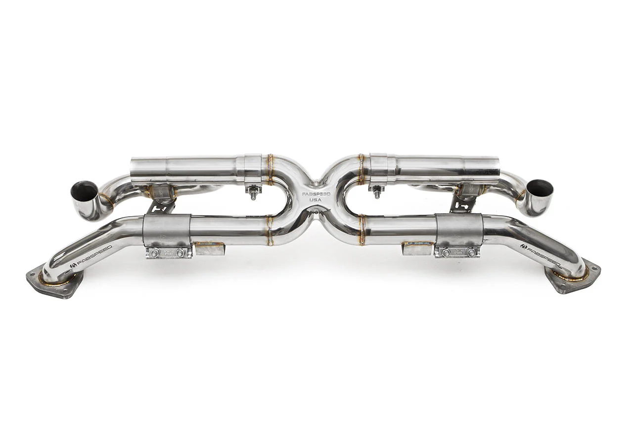 Fabspeed Porsche 991 Carrera Valvetronic Center Muffler Bypass X-Pipe (Valved Exhaust Only) (2012-2016)
