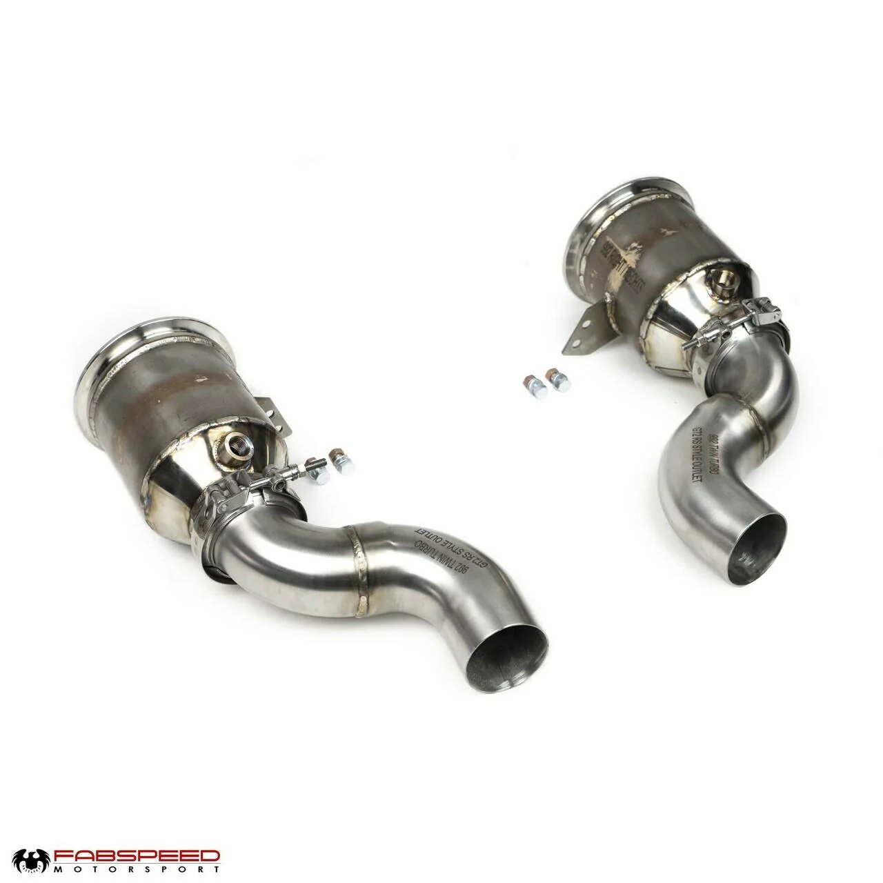 Fabspeed Porsche 992 Carrera Sport Catalytic Converters with GT2RS Style Outlets (2021+) - Image 3