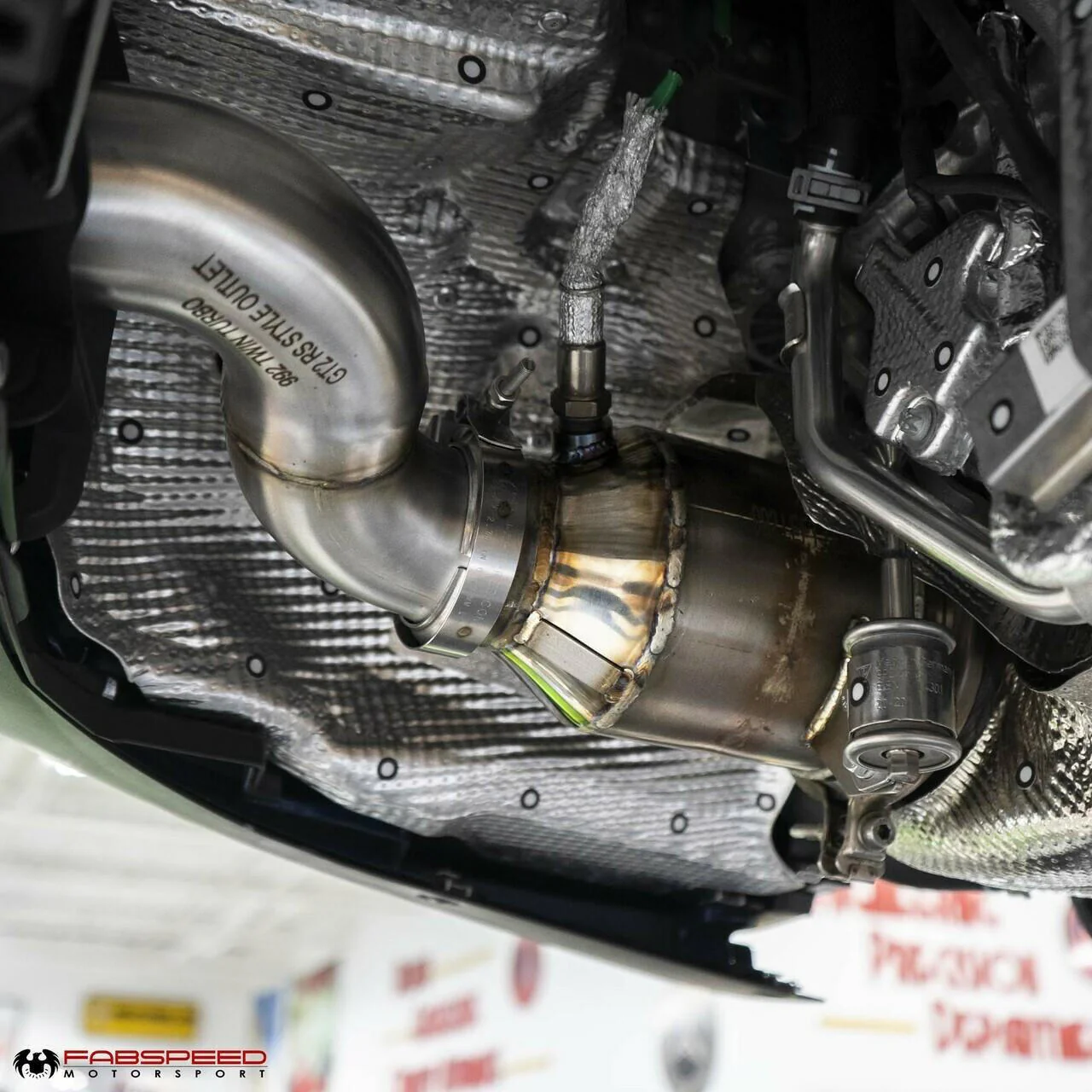 Fabspeed Porsche 992 Carrera Sport Catalytic Converters with GT2RS Style Outlets (2021+) - Image 9