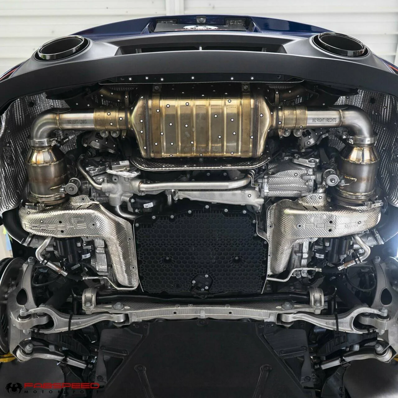 Fabspeed Porsche 992 Twin Turbo / Twin Turbo S Sport Catalytic Converters with GT2RS Style Outlets (2021+) - Image 11