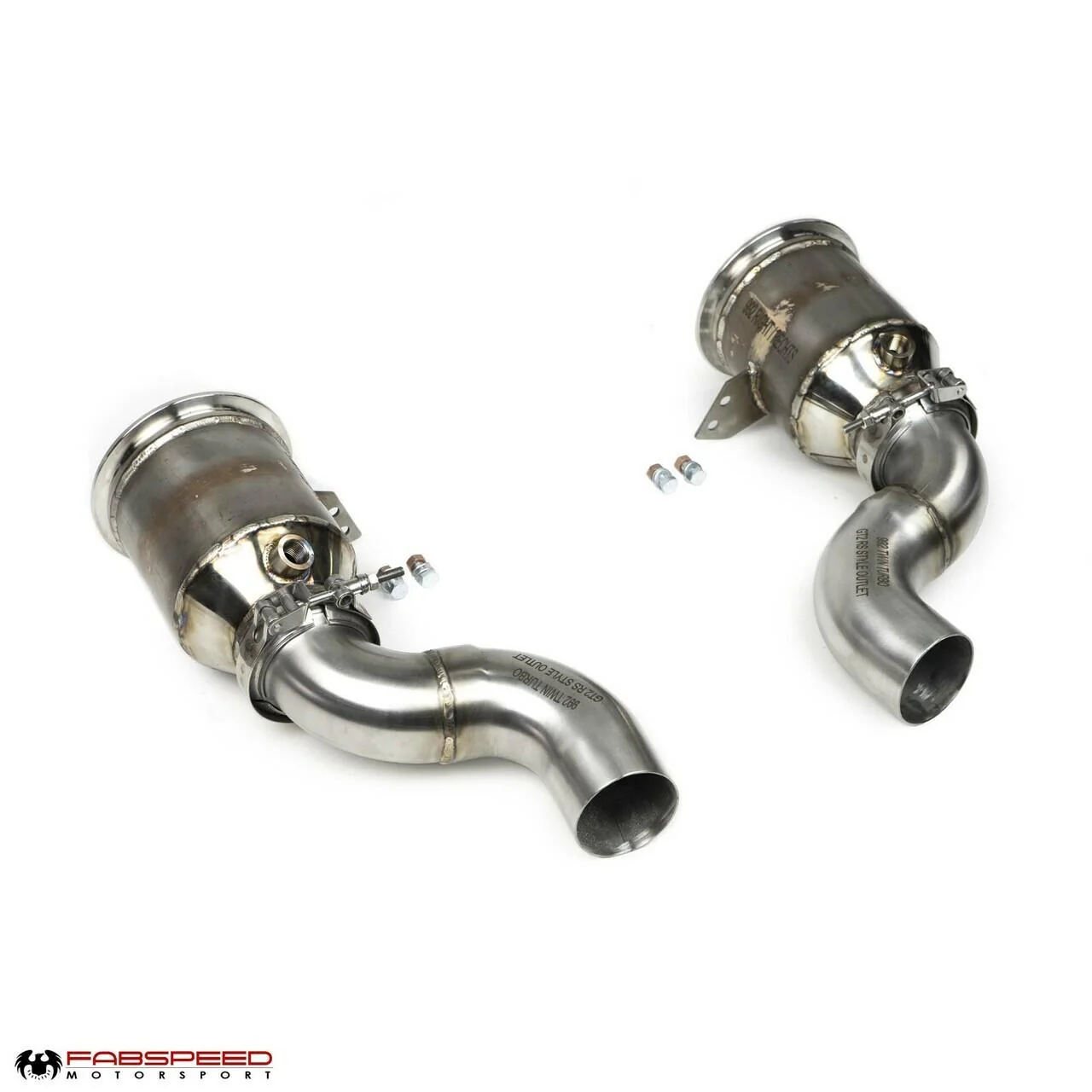 Fabspeed Porsche 992 Twin Turbo / Twin Turbo S Sport Catalytic Converters with GT2RS Style Outlets (2021+) - Image 4