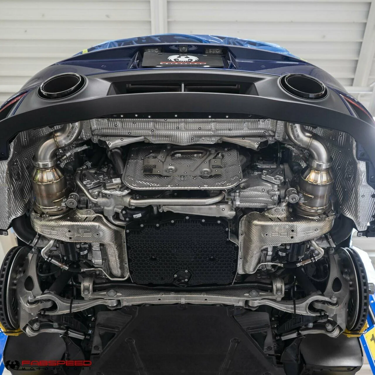 Fabspeed Porsche 992 Twin Turbo / Twin Turbo S Sport Catalytic Converters with GT2RS Style Outlets (2021+) - Image 9