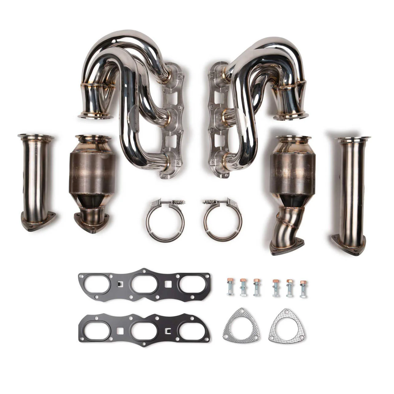Fabspeed Porsche 997.2 Carrera RENNKRAFT® Modular Headers with HJS Catalytic Converters (2009-2011) - Image 2