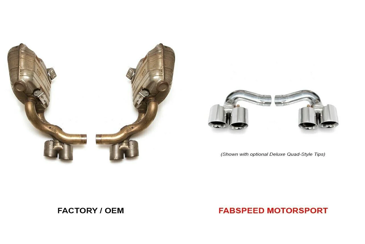 Fabspeed Porsche 997.2 Carrera Side Muffler Bypass Pipes (2009-2012) - Image 2