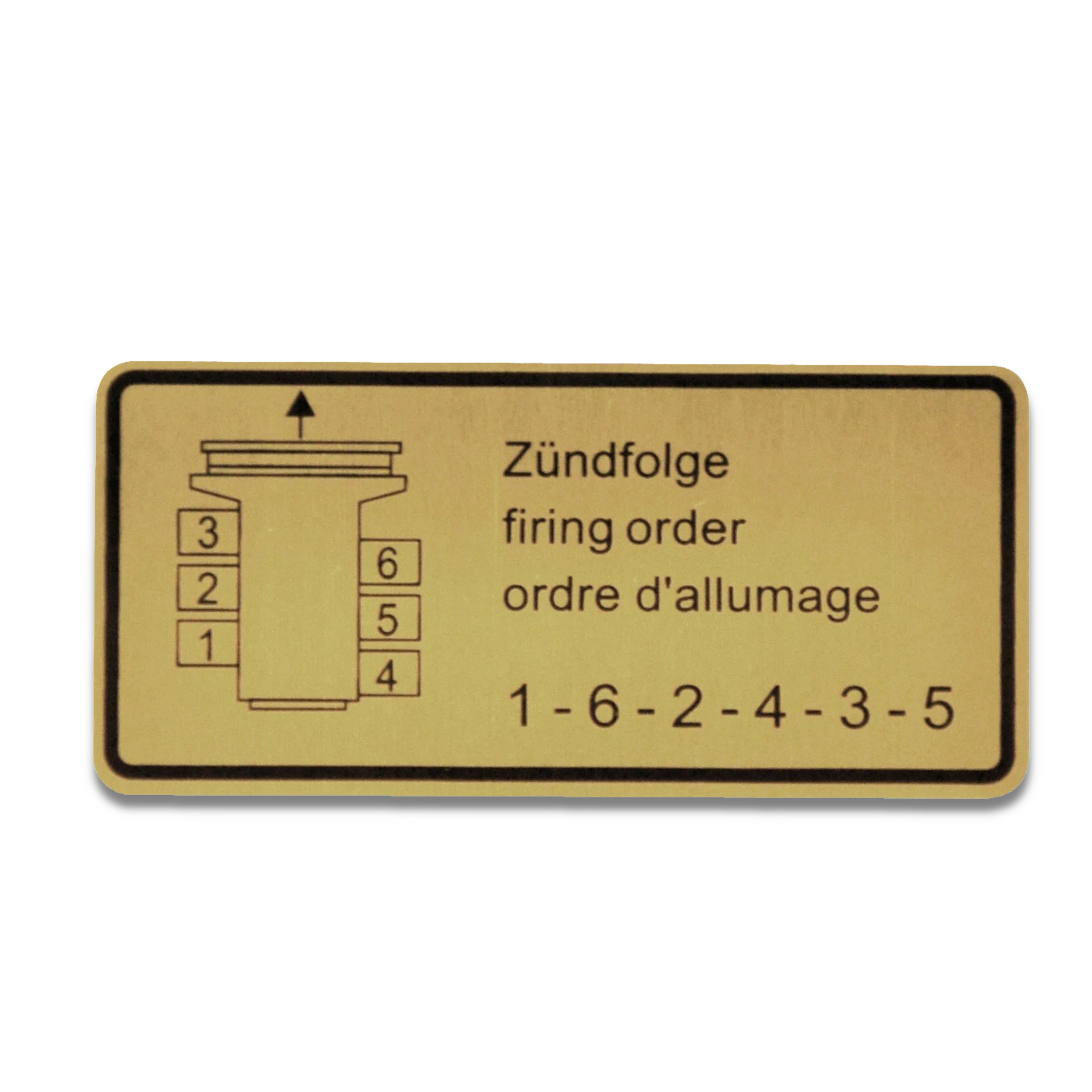 Firing Order Sticker for Porsche 911, 914-6, and 964