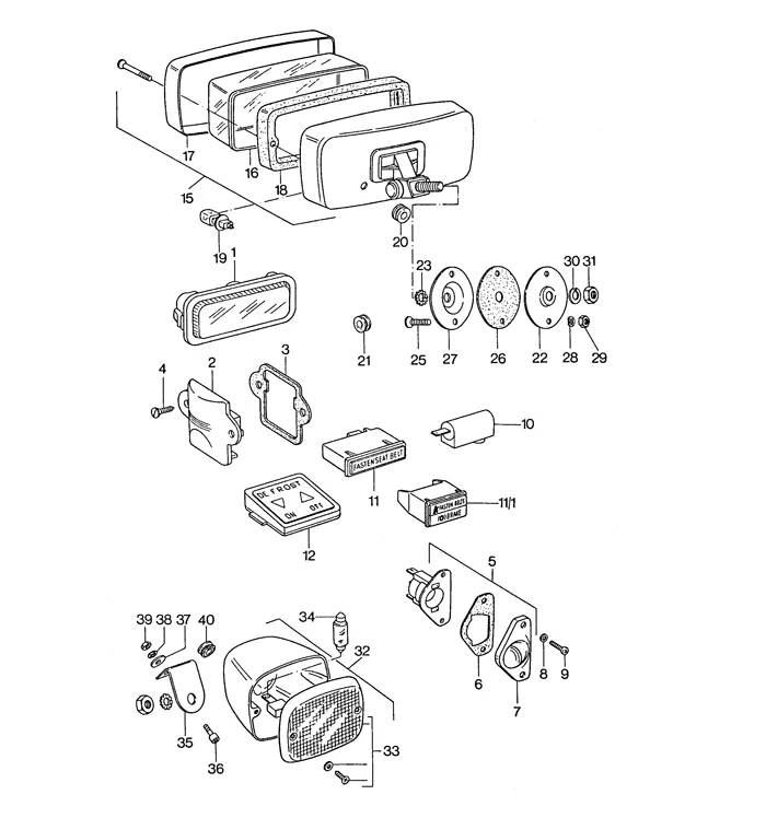Fog Light Lens Gasket for Porsche 911, 912E, and 930 (1974-83) - Image 2