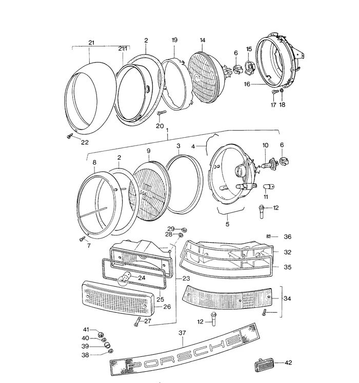 Front Amber Turn Signal Lens for Porsche 911, 912 and 930 (1974-89) - Image 3