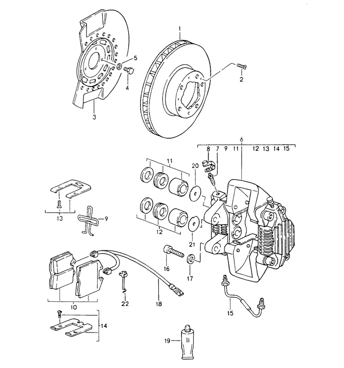 Front Brake Pad Sensor for Porsche 911 (1989-98) - Image 2