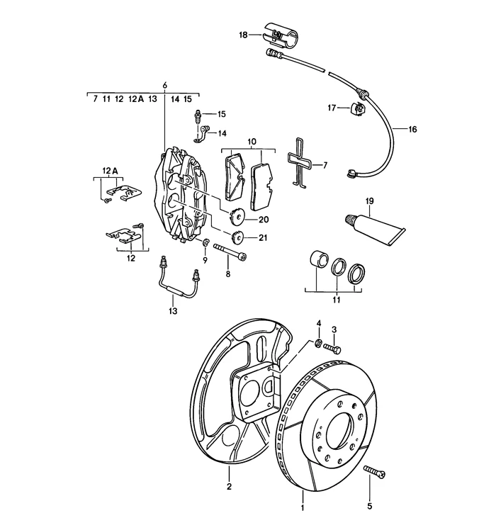 Front Brake Pad Wear Sensor for Porsche 928 (1982-86) - Image 2