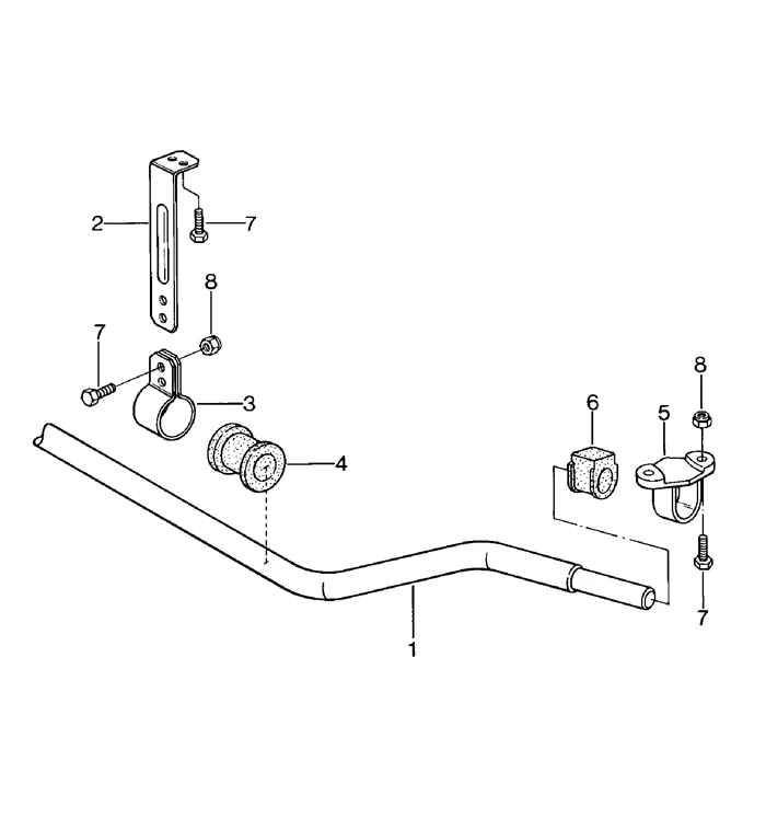 Front Inner Sway Bar Bushing for Porsche 924 Turbo and 944 (1982-86) - Image 2