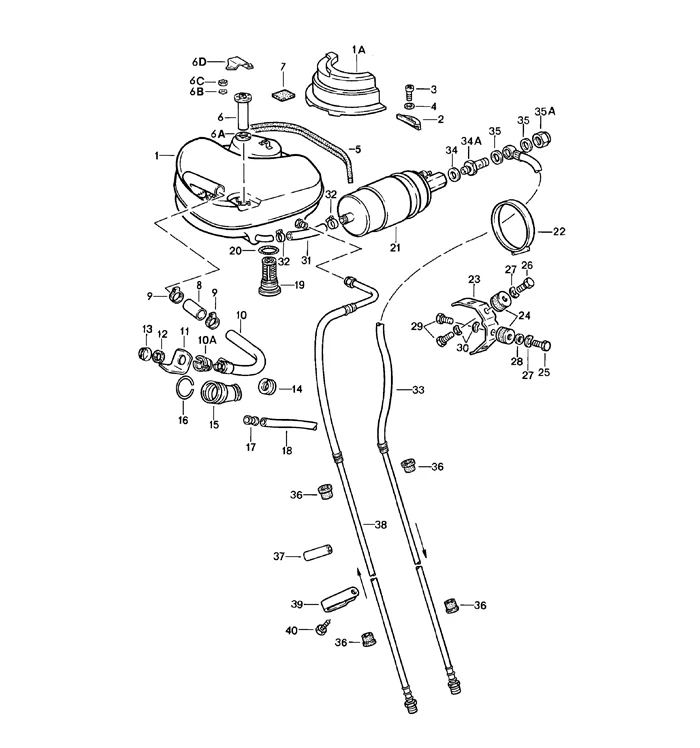 Fuel Pump Check Valve for Porsche 911, 924, 928, and 930 - Image 2
