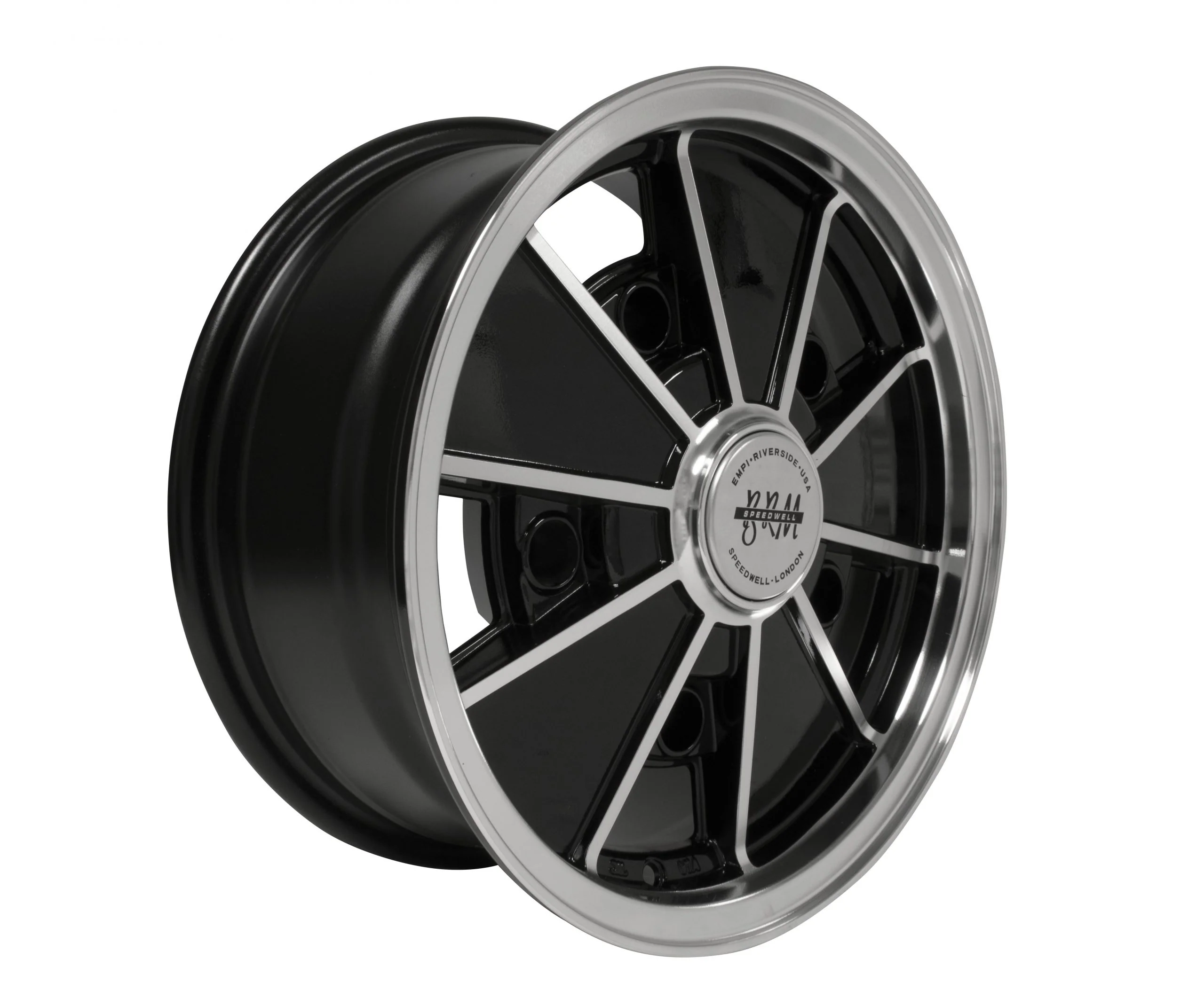 EMPI BRM Gloss Black w/ Polished Lip & Spoke Edges 6.5x15"