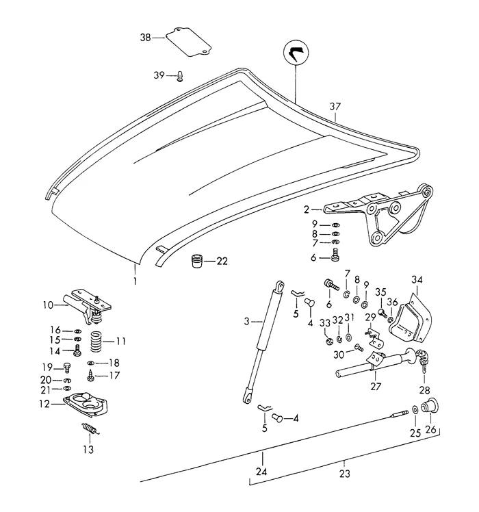 Hood Seal for Porsche 911 912 (1965-73) - Image 2