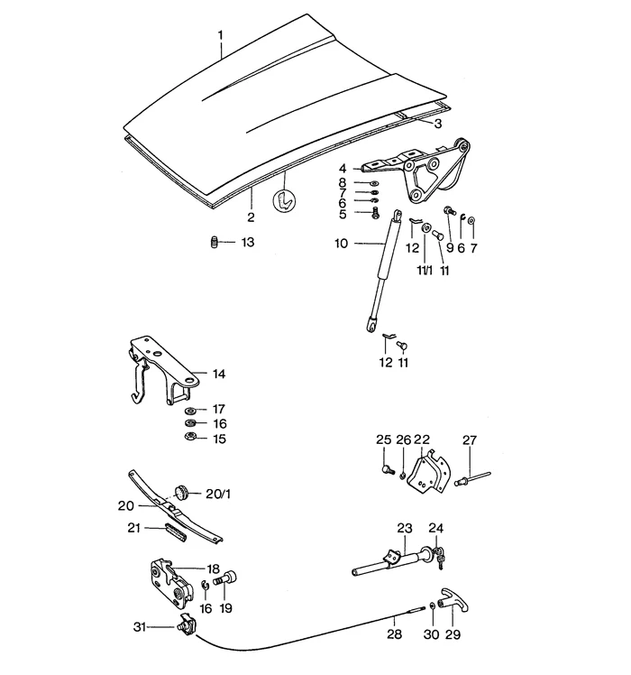Hood Strut for Porsche 911 (1965-89) - Image 2