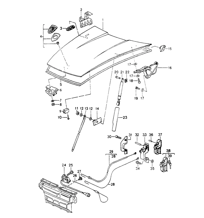 Hood Strut For Porsche 911 (1989-98) - Image 2