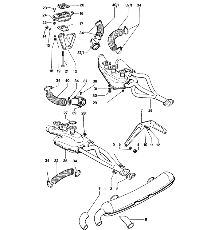 Hot Air Hose Heat Exchanger to Heater Control Valve 330x60mm for Porsche 911, 912, and 914 (1965-89) - Image 2