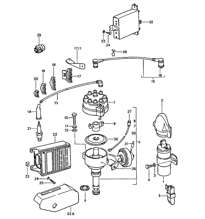 Ignition Distributor Wire for Porsche 928 (1978-84) - Image 2