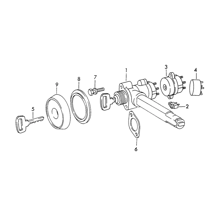 Ignition Lock Cover Kit for Porsche 911 (1965-73) - Image 2