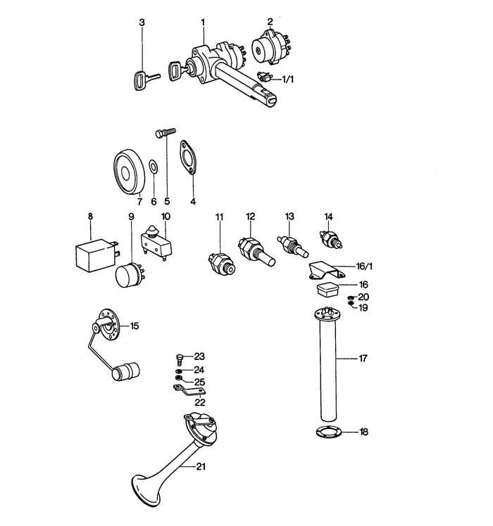 Ignition Switch Base and Bezel for Porsche 911 (1974-98) - Image 2