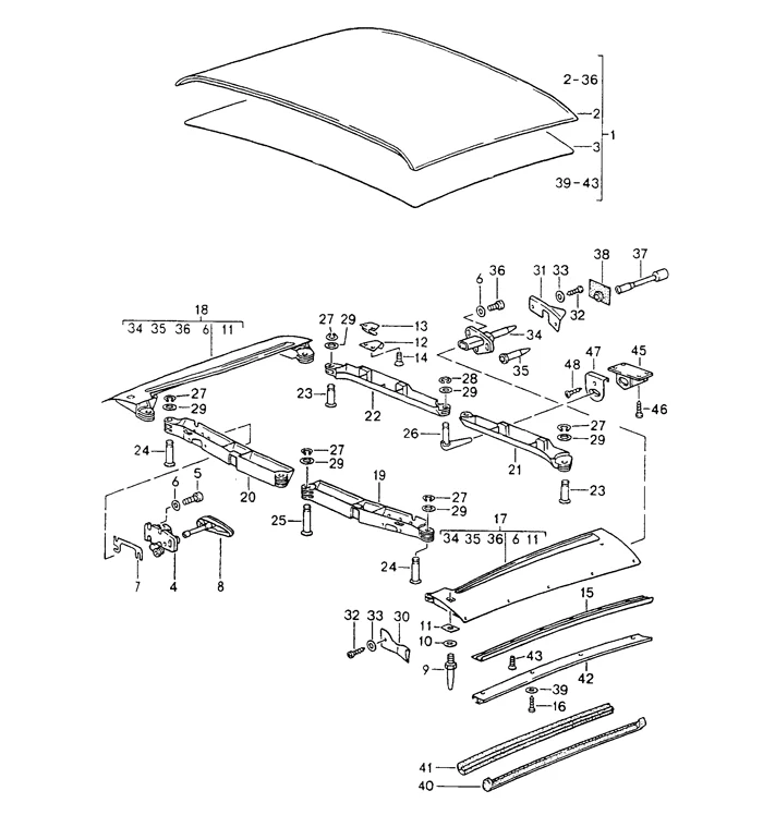 Inner Top Targa Seal for Porsche 911 (1989-94) - Image 2