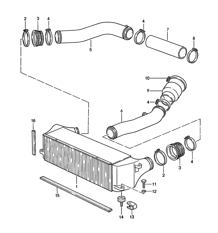 Intercooler Hose for Porsche 944 Turbo (1986-89) - Image 2