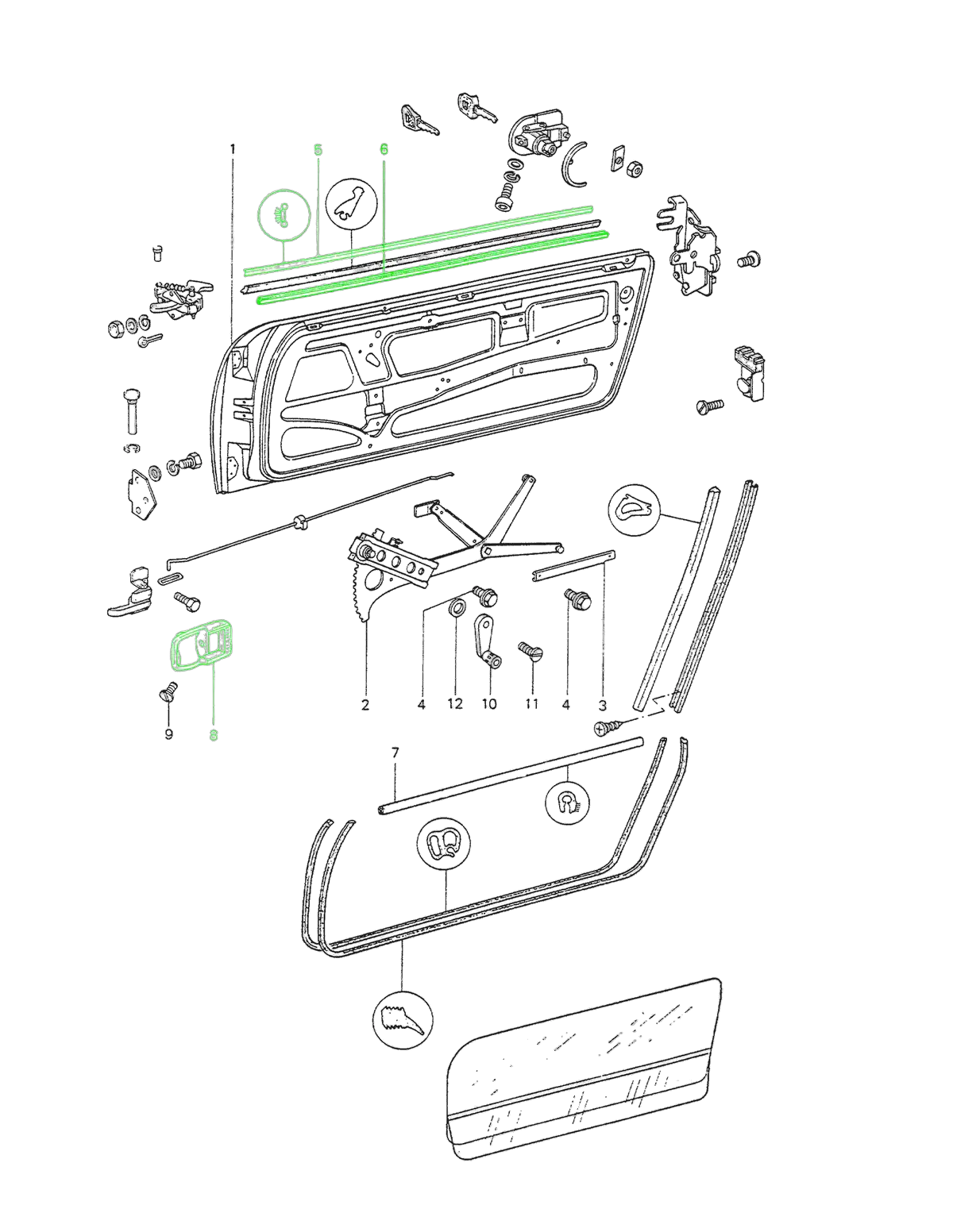 914Rubber Late Door Kit for Porsche 914 (1973-76) - Image 3