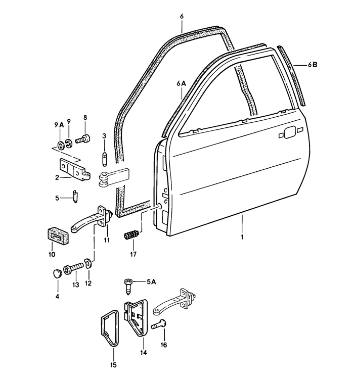 Left Door Seal for Porsche 924 and 944 (1977-1991) - Image 3